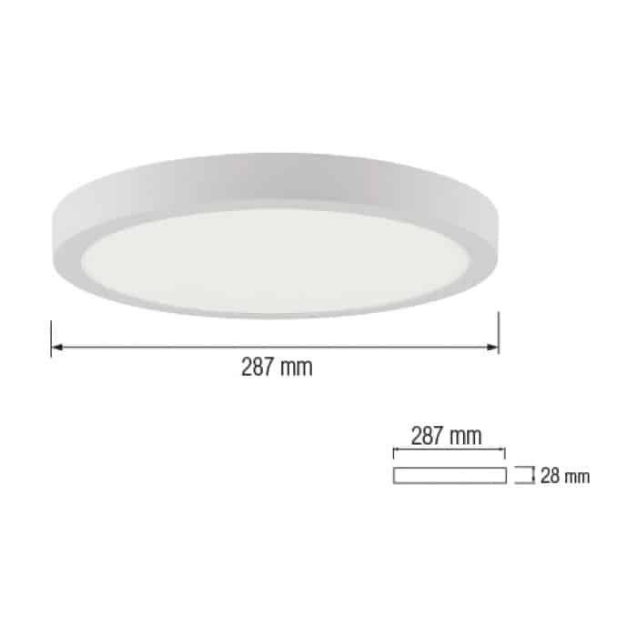 Світильник накладний LED 28W 6400K 1960Lm 100-265V d-287мм ЧОРНИЙ круглий CAROLINE-28 HOROZ ELECTRIC